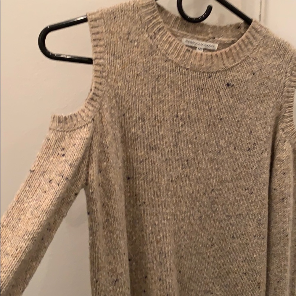 Cold shoulder sweater